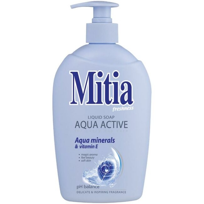 Mitia tek.mýdlo s dáv.aqua active 500 ml
