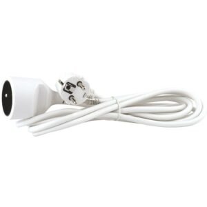Prodlužovací kabel 3 m / 1 zásuvka / bílý / PVC / 1 mm2